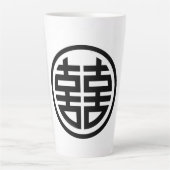 Doppeltes Glück/Weiß/große Latte-Tasse Milchtasse (Vorderseite)