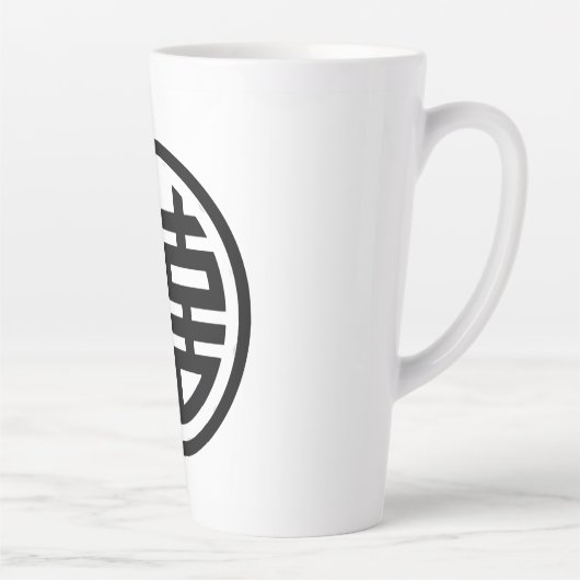 Doppeltes Glück/Weiß/große Latte-Tasse Milchtasse (Rechts)