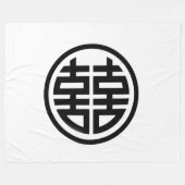 Doppeltes Glück/Weiß - Grosses Fleece Blanket (Vorderseite (Horizontal))