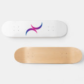 Doppeltes Halbmond Bisexuelles Priestersymbol Skateboard (Horizontal)