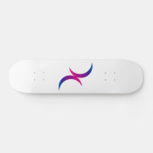 Doppeltes Halbmond Bisexuelles Priestersymbol Skateboard (Horizontal)