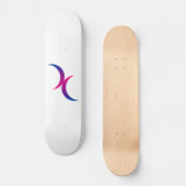 Doppeltes Halbmond Bisexuelles Priestersymbol Skateboard (Vorderseite)