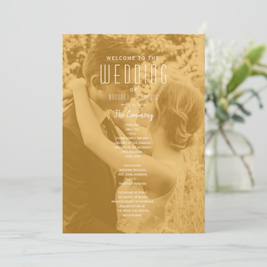 Doppeltes Hochzeitsfoto Programm (Stehend Vorderseite)