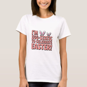 Doppeltes Hoppy-Vergnügen: Egg-Statisches Ostermot T-Shirt