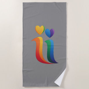 Doppeltes "ii" Logo in LGBTQ-Farben Strandtuch