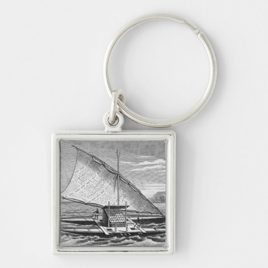 Doppeltes Kanu des Fijian von der Geschichte von Schlüsselanhänger (Vorne)