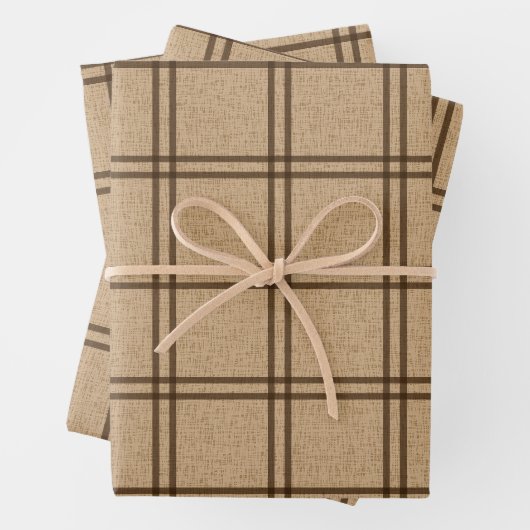 Doppeltes Kariertes Muster Geschenkpapier Set (Beispiel)