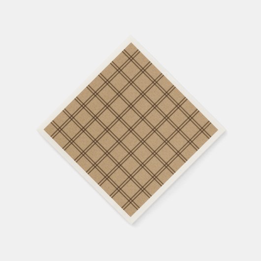 Doppeltes Kariertes Muster Serviette (Ecke)