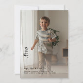 Doppeltes Kind Geschwister Süßes Foto Gemeinsame P Einladung (Rückseite)