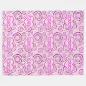 Doppeltes Lemniscate Herz - Nahtlose Punkte Muster Fleecedecke (Vorderseite (Horizontal))
