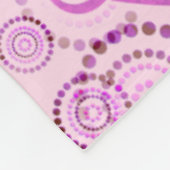 Doppeltes Lemniscate Herz - Nahtlose Punkte Muster Fleecedecke (Ecke)