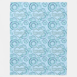 Doppeltes Lemniscate Herz - Nahtloses Dosierungsmu Fleecedecke