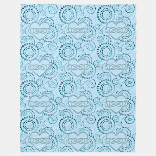 Doppeltes Lemniscate Herz - Nahtloses Dosierungsmu Fleecedecke (Vorderseite)