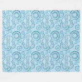 Doppeltes Lemniscate Herz - Nahtloses Dosierungsmu Fleecedecke (Vorderseite (Horizontal))