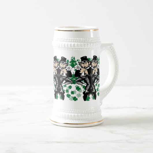 Doppeltes Leprechaun Bierglas (VorderseiteRechts)