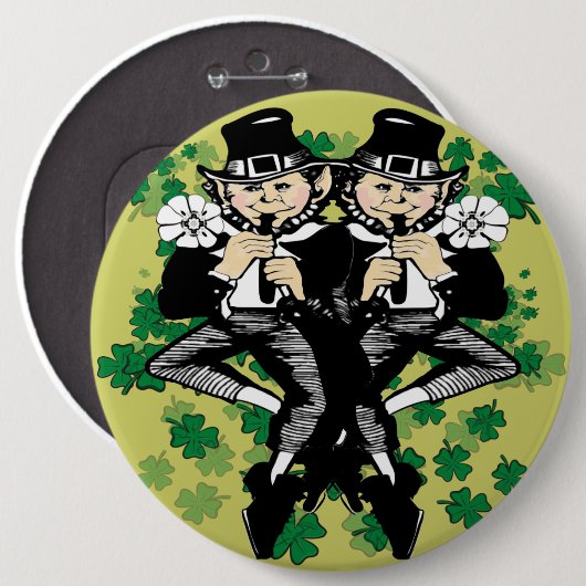 Doppeltes Leprechaun Button (Vorne & Hinten)
