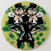 Doppeltes Leprechaun Button (Vorderseite)