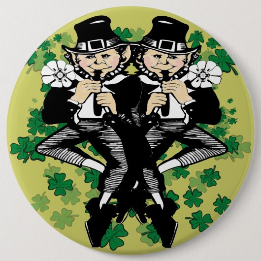 Doppeltes Leprechaun Button (Vorderseite)