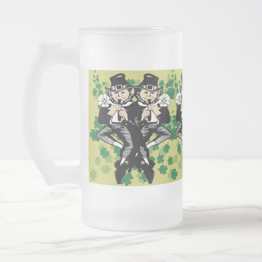 Doppeltes Leprechaun Mattglas Bierglas (Links)