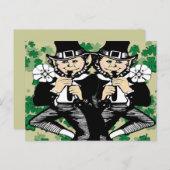 Doppeltes Leprechaun Postkarte (Vorne/Hinten)
