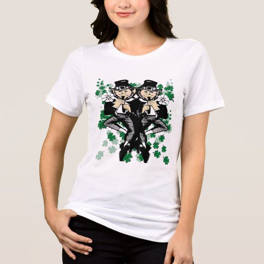 Doppeltes Leprechaun Tri-Blend Shirt (Vorderseite)