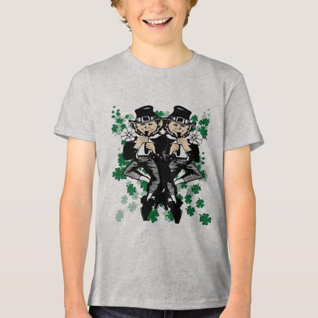 Doppeltes Leprechaun Tri-Blend Shirt (Vorderseite)