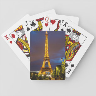 Doppeltes Licht unter dem Eiffelturm Spielkarten