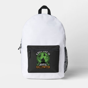 Doppeltes Mühsal Ärger Hexe Kürbis Halloween Spinn Bedruckter Rucksack