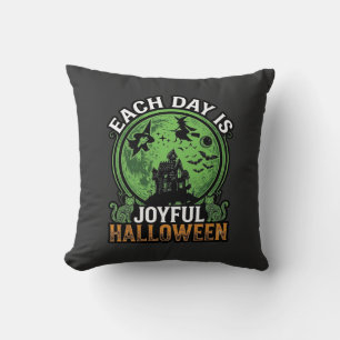 Doppeltes Mühsal Ärger Hexe Kürbis Halloween Spinn Kissen