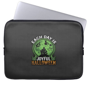 Doppeltes Mühsal Ärger Hexe Kürbis Halloween Spinn Laptopschutzhülle