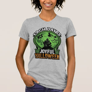 Doppeltes Mühsal Ärger Hexe Kürbis Halloween Spinn T-Shirt