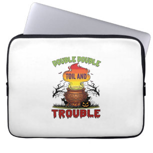 Doppeltes Mühsal Ärger Kessel Halloween Schwarze K Laptopschutzhülle