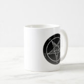 Doppeltes Noir Sigil Baphomet klassischer weißer Kaffeetasse (VorderseiteRechts)
