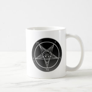 Doppeltes Noir Sigil Baphomet klassischer weißer Kaffeetasse