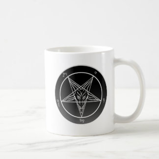 Doppeltes Noir Sigil Baphomet klassischer weißer Kaffeetasse