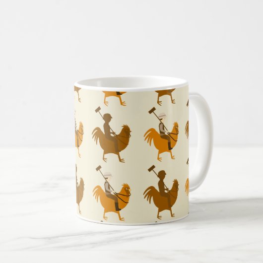 Doppeltes Pollo-Muster Kaffeetasse (VorderseiteRechts)