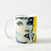 Doppeltes Pop-Art-Porträt Kaffeetasse (Links)