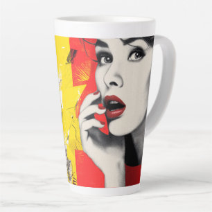 Doppeltes Pop-Art-Porträt  Milchtasse