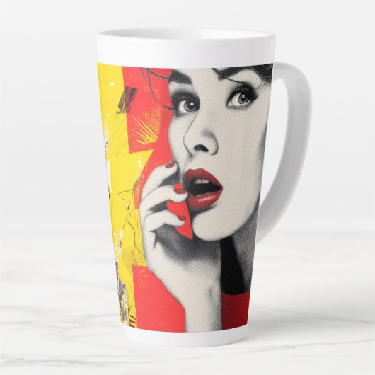 Doppeltes Pop-Art-Porträt  Milchtasse (Rechte Ecke)