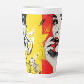 Doppeltes Pop-Art-Porträt  Milchtasse (Vorderseite)