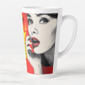 Doppeltes Pop-Art-Porträt  Milchtasse (Rechts)