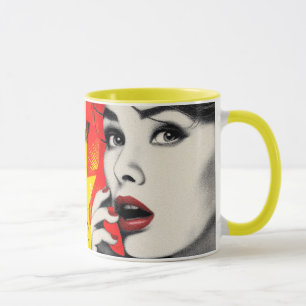 Doppeltes Pop-Art-Porträt Tasse