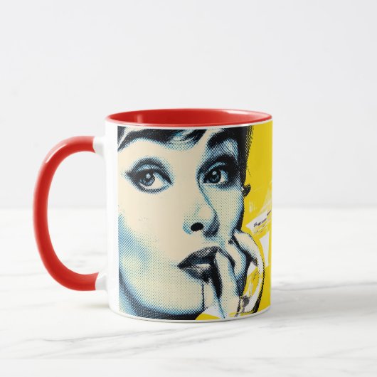 Doppeltes Pop-Art-Porträt Tasse (Links)