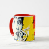 Doppeltes Pop-Art-Porträt Tasse (Vorderseite Links)