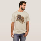 "Doppeltes Problem-" Kleid Dogue De Bordeaux T-Shirt (Vorne ganz)
