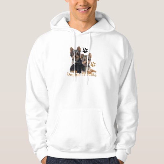 Doppeltes Problem-Kleid Yorkshires Terrier Hoodie (Vorderseite)
