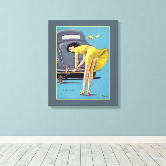 Doppeltes Problem Leinwanddruck (Insitu (Holzboden))