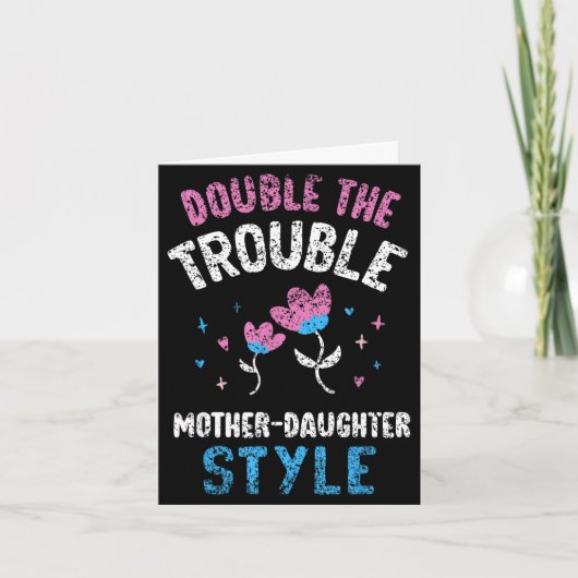 Doppeltes Problem Mutter-Tochter-Stil Mutter Karte (Vorderseite)