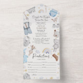 Doppeltes Problem Zweibettzeug & Vorhersage Kinder All In One Einladung (Innen Boden)