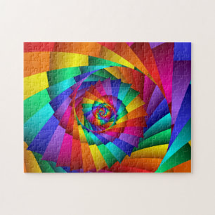 Doppeltes Regenbogen-Spiralen-Puzzlespiel Puzzle